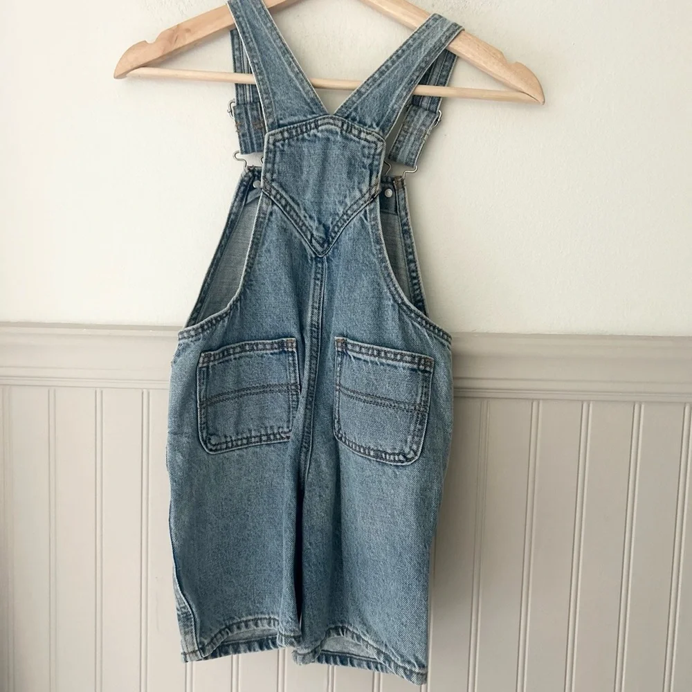 Old Navy 5T Girls Denim Light Blue Kids Overalls Shorts Shortalls